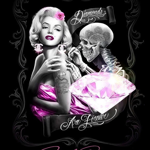Marilyn Monroe  pink GANGSTER Wall Art Large Set - Picture 2 of 8